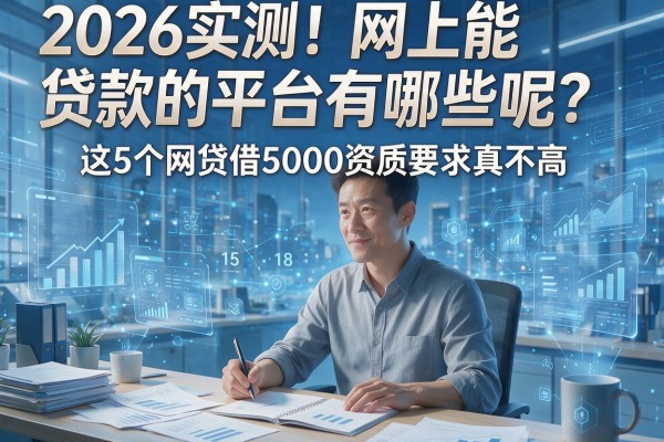 2026实测！网上能贷款的平台有哪些呢？这5个网贷借5000资质要求真不高