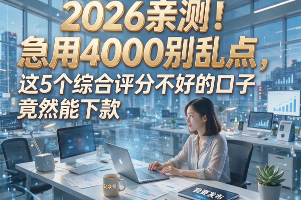 2026亲测!急用4000别乱点,这5个综合评分不好的口子竟然能下款