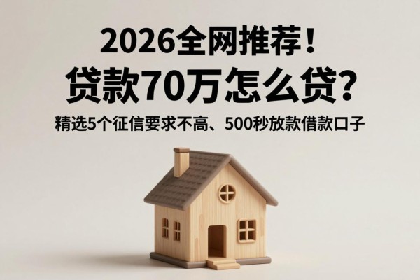 2026全网推荐!贷款70万怎么贷?精选5个征信要求不高、500秒放款借款口子