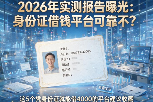 2026年实测报告曝光:身份证借钱平台可靠不?这5个凭身份证就能借4000的平台建议收藏!
