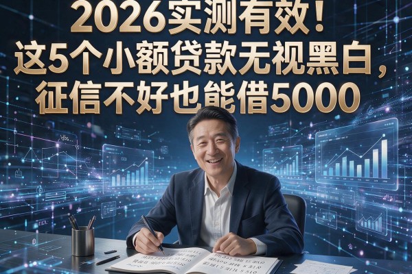 2026实测有效!这5个小额贷款无视黑白,征信不好也能借5000