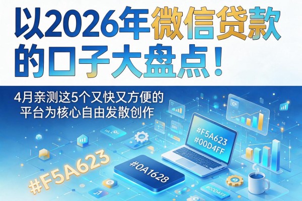 2026年微信贷款的口子大盘点!4月亲测这5个又快又方便的平台