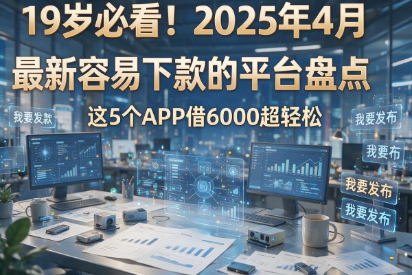 19岁必看！2025年4月最新容易下款的平台盘点，这5个APP借6000超轻松