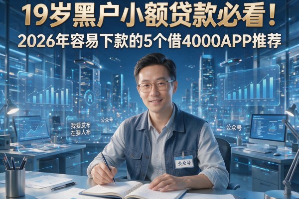 19岁黑户小额贷款必看！2026年容易下款的5个借4000APP推荐