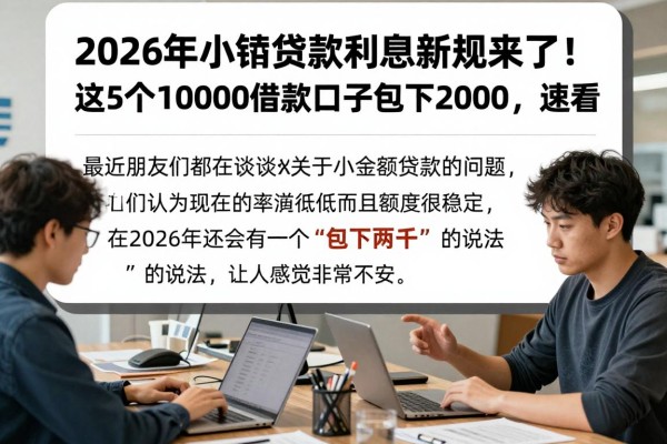 2026年小额贷款利息新规来了!这5个10000借款口子包下2000,速看