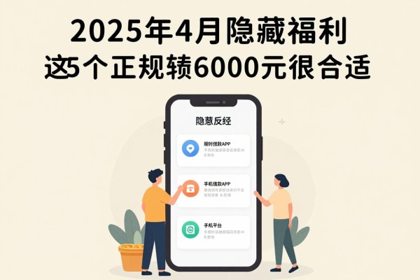 2025年4月隐藏福利！这5个正规借款APP临时周转6000元很合适，快看有哪些平台可以借款