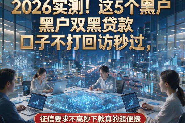 2026实测！这5个黑户双黑贷款口子不打回访秒过，征信要求不高秒下款真的超便捷