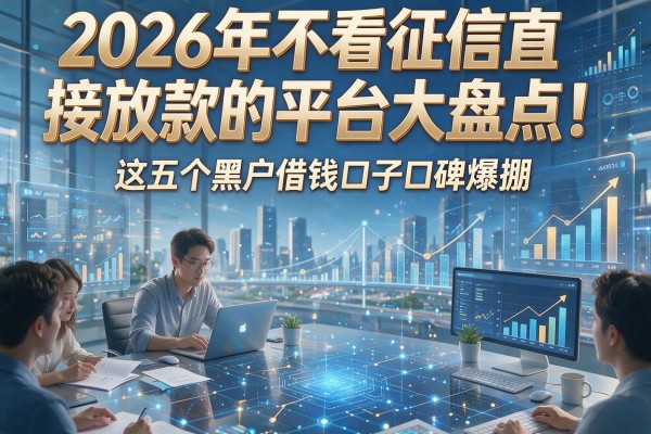 2026年不看征信直接放款的平台大盘点！这五个黑户借钱口子口碑爆棚