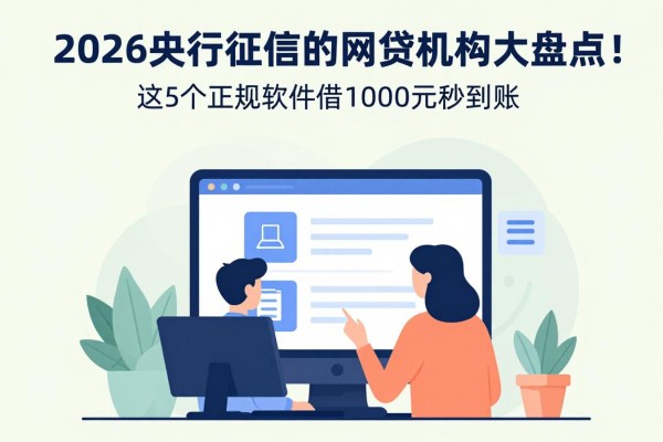 2026央行征信的网贷机构大盘点!这5个正规软件借1000元秒到账