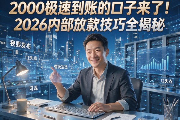 2000极速到账的口子来了！2026内部放款技巧全揭秘