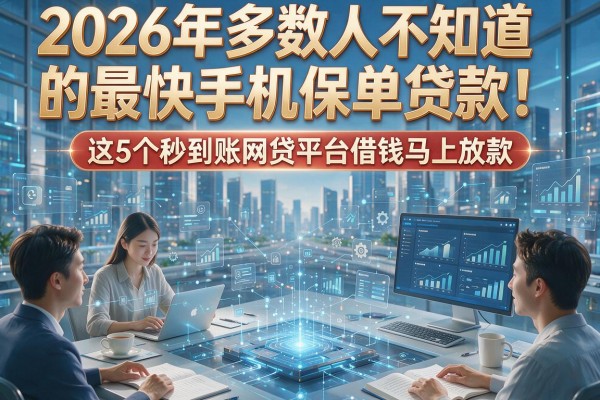 2026年多数人不知道的最快手机保单贷款!这5个秒到账网贷平台借钱马上放款