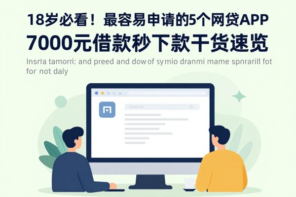 18岁必看！2026年最容易申请的5个网贷APP，7000元借款秒下款干货速览