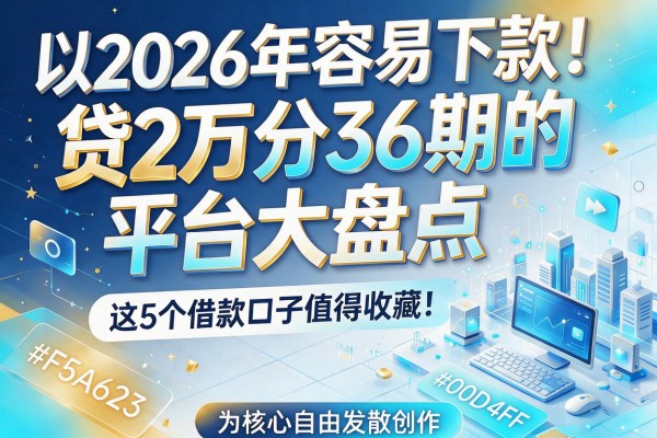 2026年容易下款!贷2万分36期的平台大盘点,这5个借款口子值得收藏!