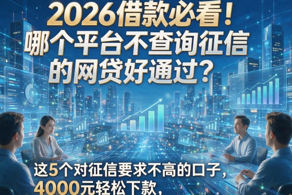 2026借款必看!哪个平台不查询征信的网贷好通过?这5个对征信要求不高的口子,4000元轻松下款