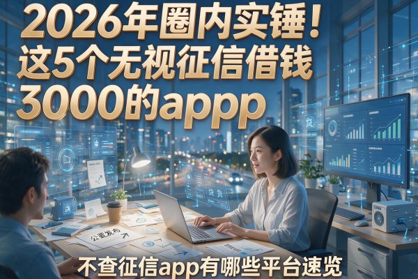 2026年圈内实锤!这5个无视征信借钱3000的app,不查征信app有哪些平台速览