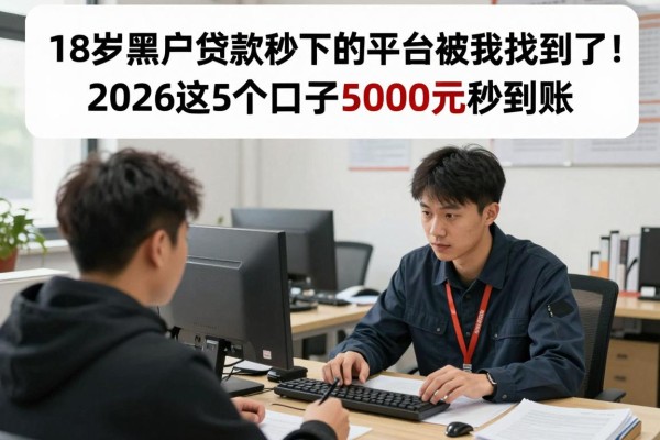 18岁黑户贷款秒下的平台被我找到了！2026这5个口子5000元秒到账