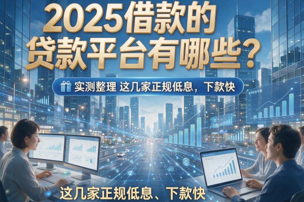 2025借款的贷款平台有哪些?实测整理这几家正规低息、下款快!