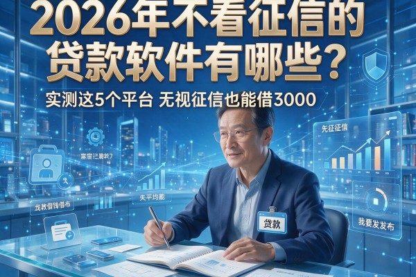 2026年不看征信的贷款软件有哪些？实测这5个平台无视征信也能借3000！