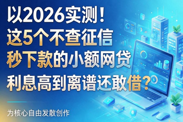 2026实测!这5个不查征信秒下款的小额网贷,利息高到离谱还敢借?