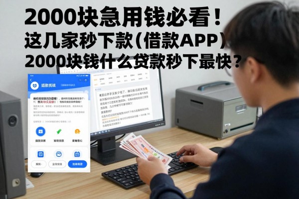 2000块急用钱必看!这几家秒下款借款APP,2000块钱什么贷款秒下最快?