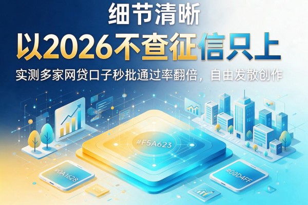 2026不查征信只上，实测多家网贷口子秒批通过率翻倍