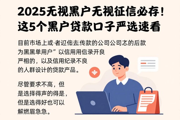 2025无视黑户无视征信必存!这5个黑户贷款口子严选速看
