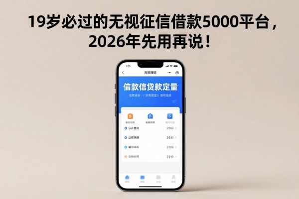 19岁必过的无视征信借款5000平台,2026年先用再说!