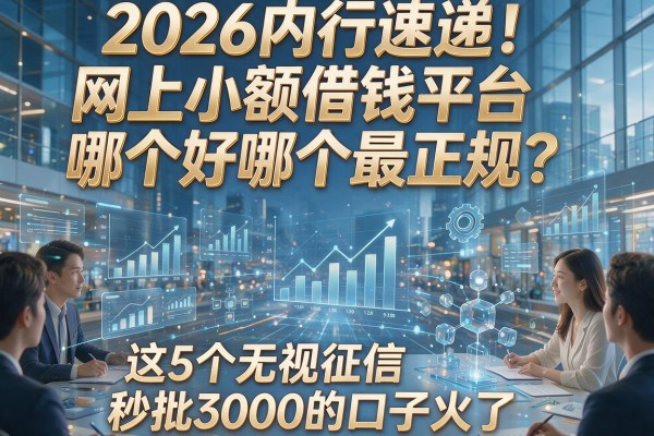 2026内行速递!网上小额借钱平台哪个好哪个最正规?这5个无视征信秒批3000的口子火了