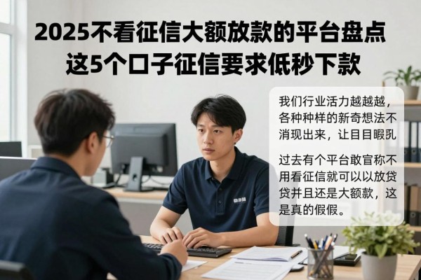 2025不看征信大额放款的平台盘点,这5个口子征信要求低秒下款