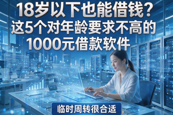 18岁以下也能借钱?这5个对年龄要求不高的1000元借款软件,临时周转很合适