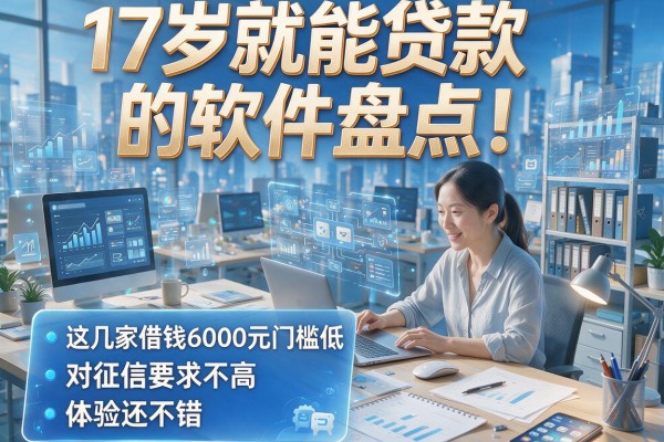 17岁就能贷款的软件盘点!这几家借钱6000元门槛低、对征信要求不高,体验还不错