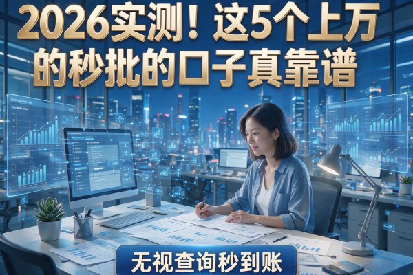 2026实测!这5个上万的秒批的口子真靠谱,无视查询秒到账
