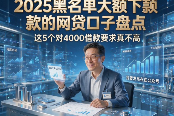 2025黑名单大额下款的网贷口子盘点，这5个对4000借款要求真不高