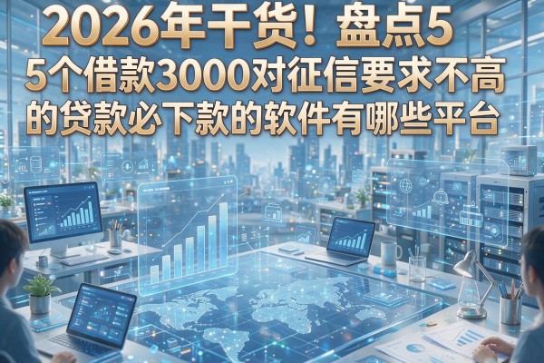 2026年干货!盘点5个借款3000对征信要求不高的贷款必下款的软件有哪些平台