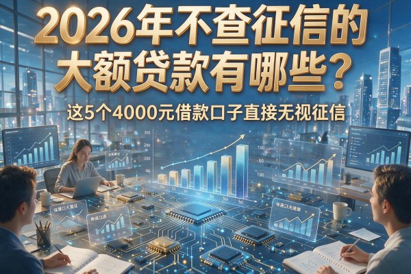 2026年不查征信的大额贷款有哪些?这5个4000元借款口子直接无视征信