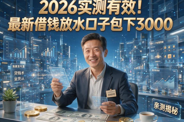 2026实测有效！最新借钱放水口子包下3000，亲测揭秘！