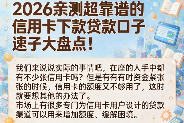 2026亲测超靠谱的信用卡下款贷款口子大盘点，速看！