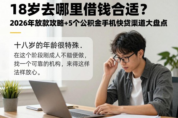 18岁去哪里借钱合适?2026年放款攻略+5个公积金手机快贷渠道大盘点