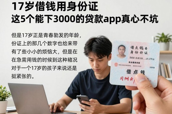 17岁借钱用身份证,这5个能下3000的贷款app真心不坑