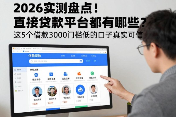 2026实测盘点!直接贷款的平台都有哪些?这5个借款3000门槛低的口子真实可信