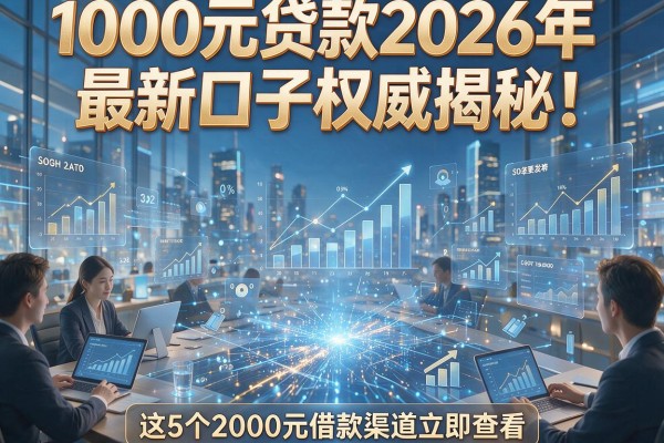 1000元贷款2026年最新口子权威揭秘!这5个2000元借款渠道立即查看