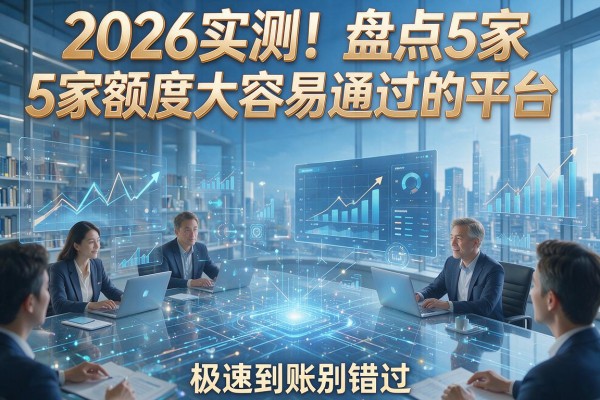 2026实测!盘点5家额度大容易通过的平台,极速到账别错过