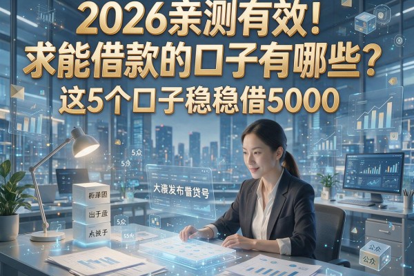 2026亲测有效!求能借款的口子有哪些?这5个口子稳稳借5000
