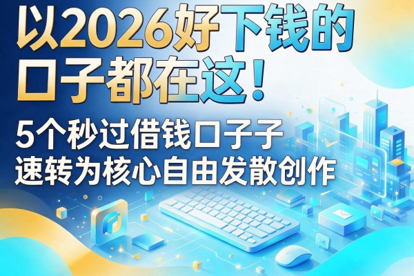 2026好下钱的口子都在这!5个秒过借钱口子速转