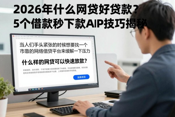 2026年什么网贷好贷款?5个借款秒下款APP技巧揭秘!