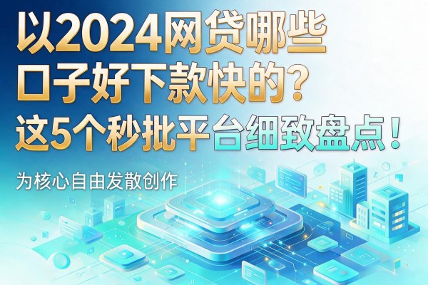 2024网贷哪些口子好下款快的?这5个秒批平台细致盘点!