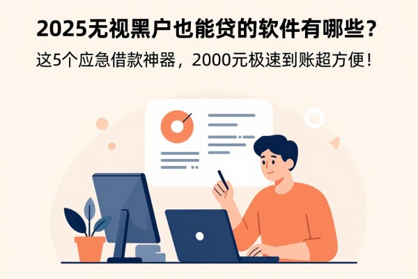 2025无视黑户也能贷的软件有哪些？这5个应急借款神器，2000元极速到账超方便！