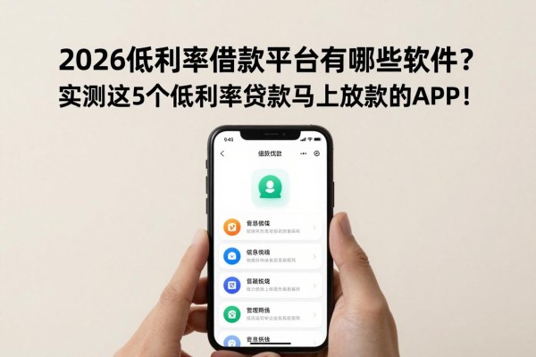 2026低利率借款平台有哪些软件?实测这5个低利率贷款马上放款的APP!