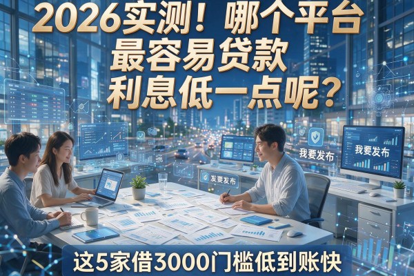 2026实测!哪个平台最容易贷款利息低一点呢?这5家借3000门槛低到账快