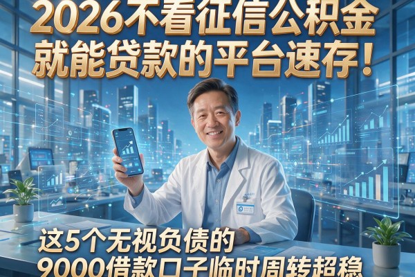 2026不看征信公积金就能贷款的平台速存！这5个无视负债的9000借款口子临时周转超稳